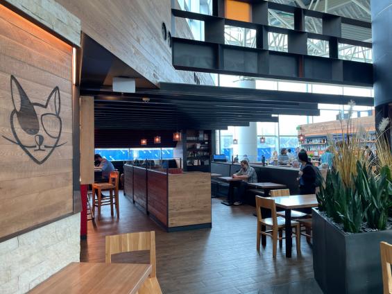 The Country Cat Dinehouse & Market—PDX Airport, OR featuring our reclaimed Vinegar Vat Stock