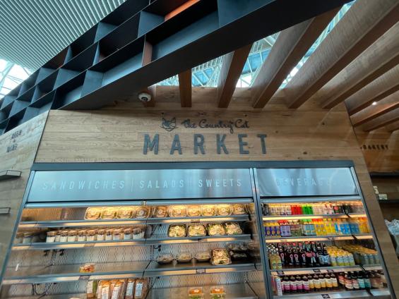 The Country Cat Dinehouse & Market—PDX Airport, OR featuring our reclaimed Vinegar Vat Stock