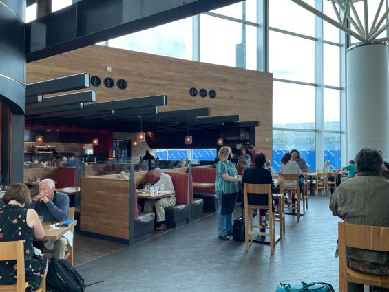The Country Cat Dinehouse & Market—PDX Airport, OR featuring our reclaimed Vinegar Vat Stock