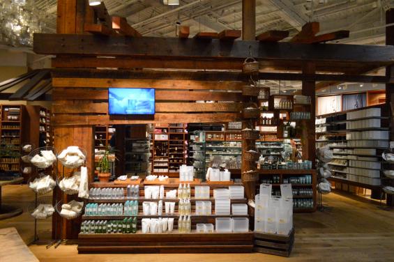 Pioneer Millworks as found Douglas fir timbers and American Prairie Brown Board reclaimed wood wall paneling