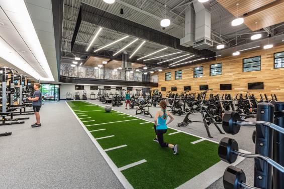 Community Center in Texas featuring our Modern Farmhouse Clean Ash in 8" wide paneling.