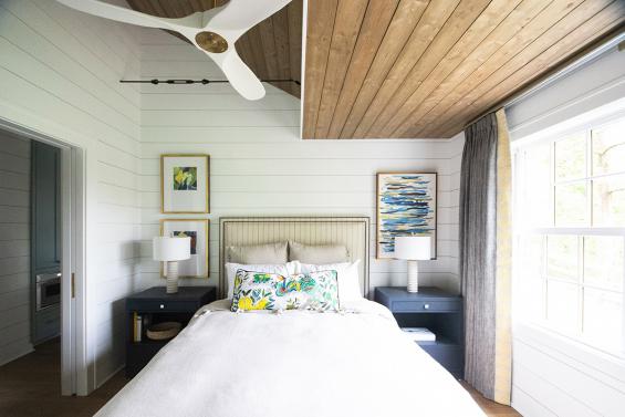 Pioneer Millworks Larch Unfinished Shiplap, finished on-site, on the ceilings in a Private Residence in Hunting Valley, OH. Photo © Photo © Laura Yeager Smith Home & Design + Addison Jones