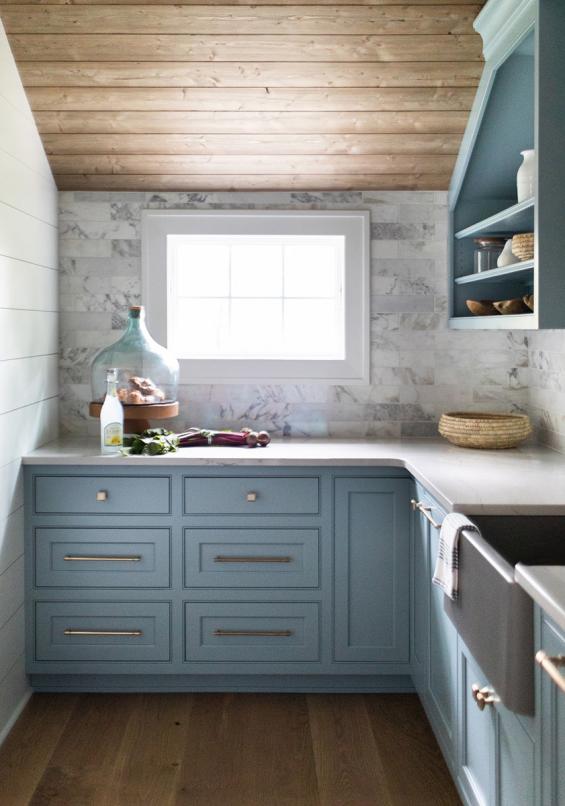 Pioneer Millworks Larch Unfinished Shiplap, finished on-site, on the ceilings in a Private Residence in Hunting Valley, OH. Photo © Photo © Laura Yeager Smith Home & Design + Addison Jones