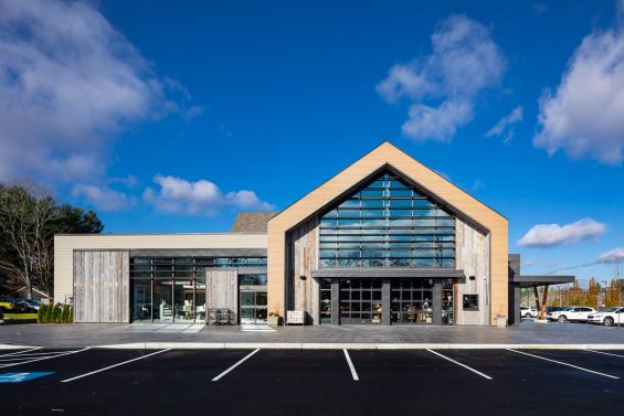 Previte's Marketplace in Hanover, MA featuring Pioneer Millworks Corral Board siding. Photography © Greg Premru 2020