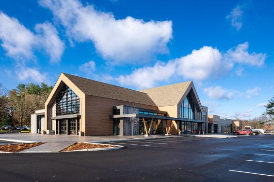 Previte's Marketplace in Hanover, MA featuring Pioneer Millworks Corral Board siding. Photography © Greg Premru 2020