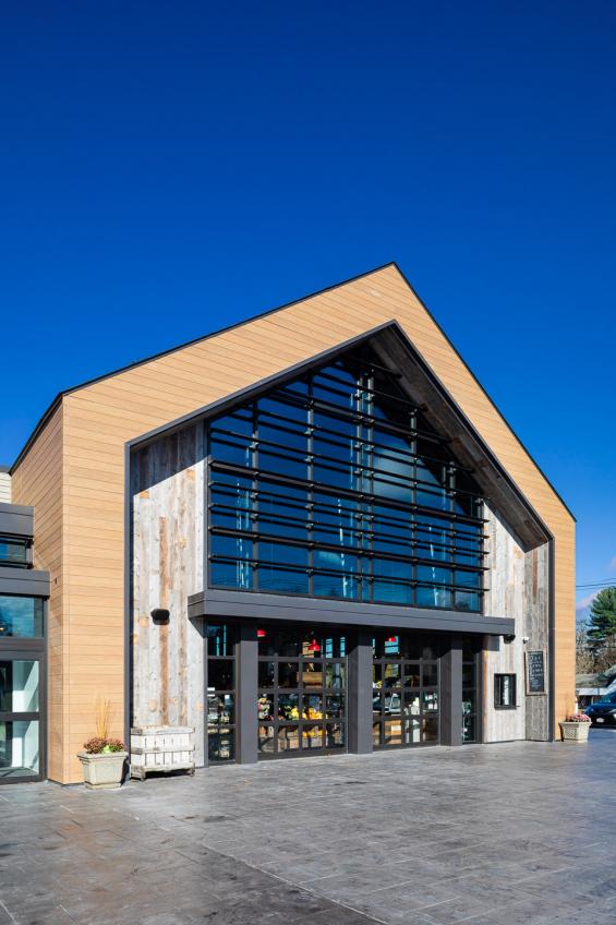 Previte's Marketplace in Hanover, MA featuring Pioneer Millworks Corral Board siding. Photography © Greg Premru 2020