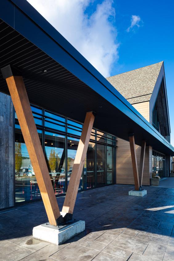 Previte's Marketplace in Hanover, MA featuring Pioneer Millworks Corral Board siding. Photography © Greg Premru 2020