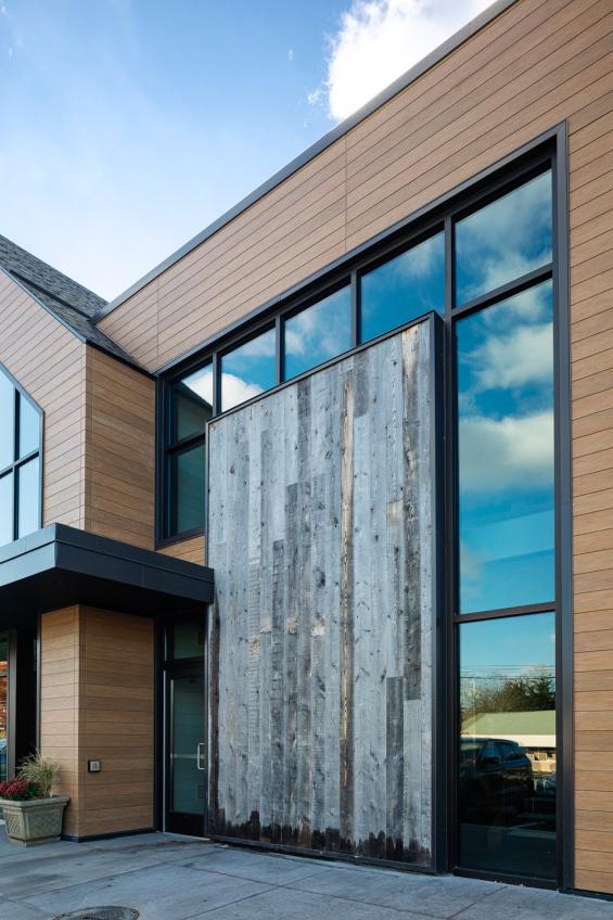 Previte's Marketplace in Hanover, MA featuring Pioneer Millworks Corral Board siding. Photography © Greg Premru 2020