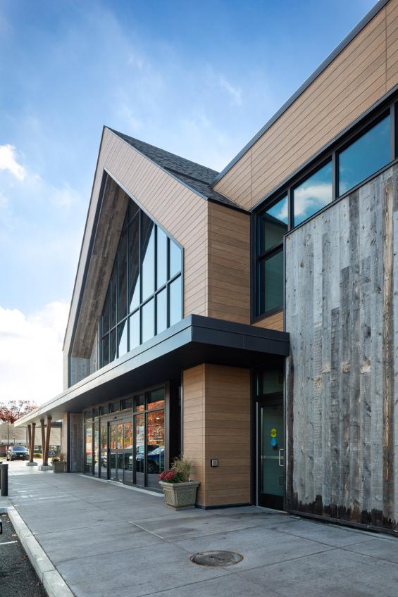 Previte's Marketplace in Hanover, MA featuring Pioneer Millworks Corral Board siding. Photography © Greg Premru 2020