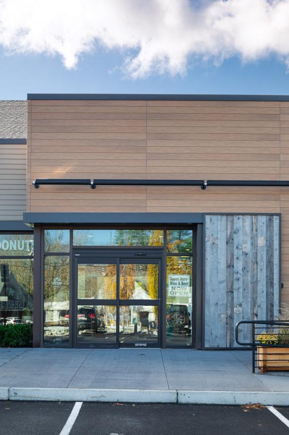 Previte's Marketplace in Hanover, MA featuring Pioneer Millworks Corral Board siding. Photography © Greg Premru 2020