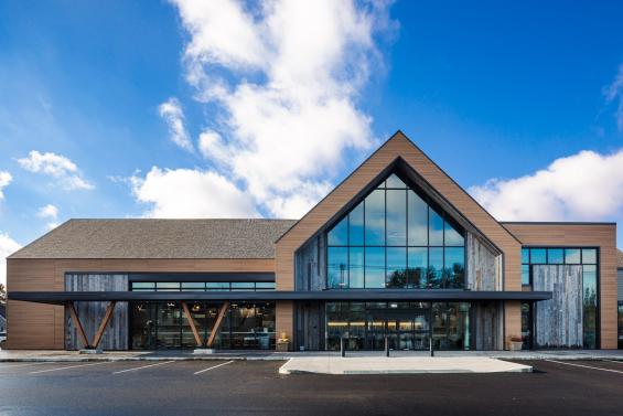 Previte's Marketplace in Hanover, MA featuring Pioneer Millworks Corral Board siding. Photography © Greg Premru 2020