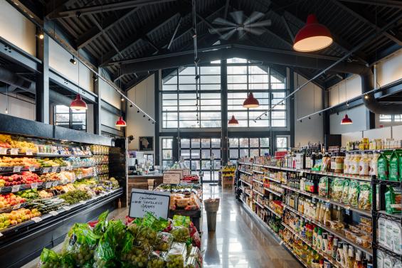Previte's Marketplace in Hanover, MA featuring Pioneer Millworks Corral Board siding. Photography © Greg Premru 2020