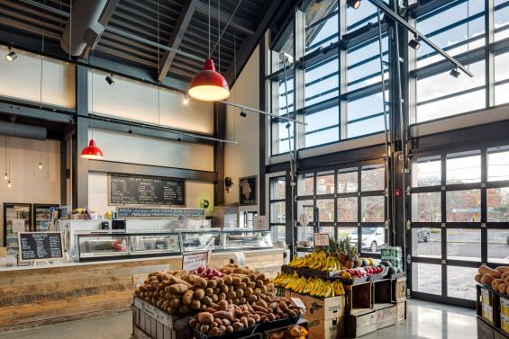 Previte's Marketplace in Hanover, MA featuring Pioneer Millworks Corral Board siding. Photography © Greg Premru 2020