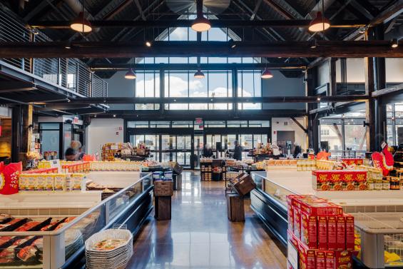 Previte's Marketplace in Hanover, MA featuring Pioneer Millworks Corral Board siding. Photography © Greg Premru 2020