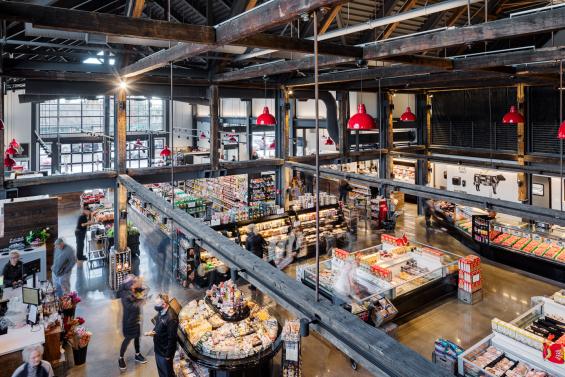 Previte's Marketplace in Hanover, MA featuring Pioneer Millworks Corral Board siding. Photography © Greg Premru 2020