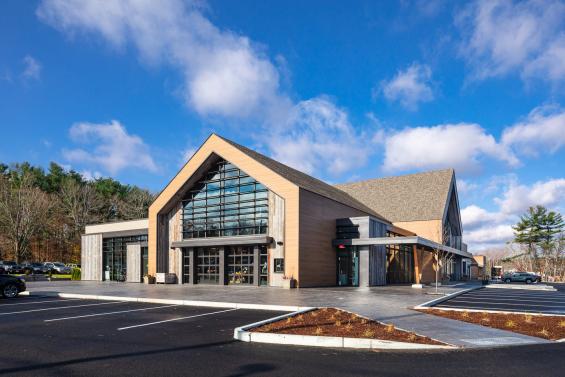 Previte's Marketplace in Hanover, MA featuring Pioneer Millworks Corral Board siding. Photography © Greg Premru 2020