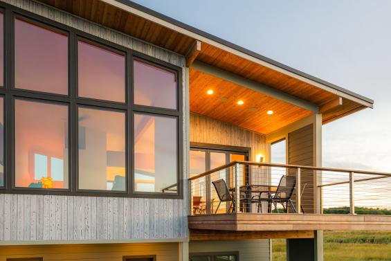 Pioneer Millworks Shou Sugi Ban exterior siding in Sequim, WA. Photography © Daniel Zetterstrom