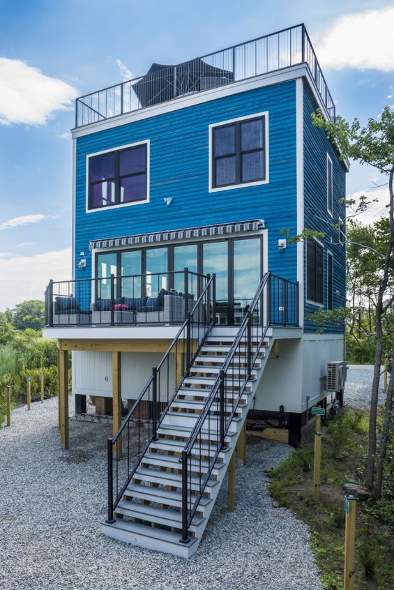Pioneer Millworks Larch Cobalt Exterior Siding for a private residence in  Salisbury, MA. Photo © Scott Hemenway