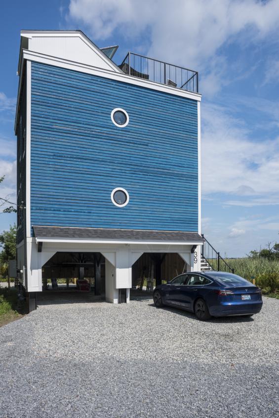 Pioneer Millworks Larch Cobalt Exterior Siding for a private residence in  Salisbury, MA. Photo © Scott Hemenway