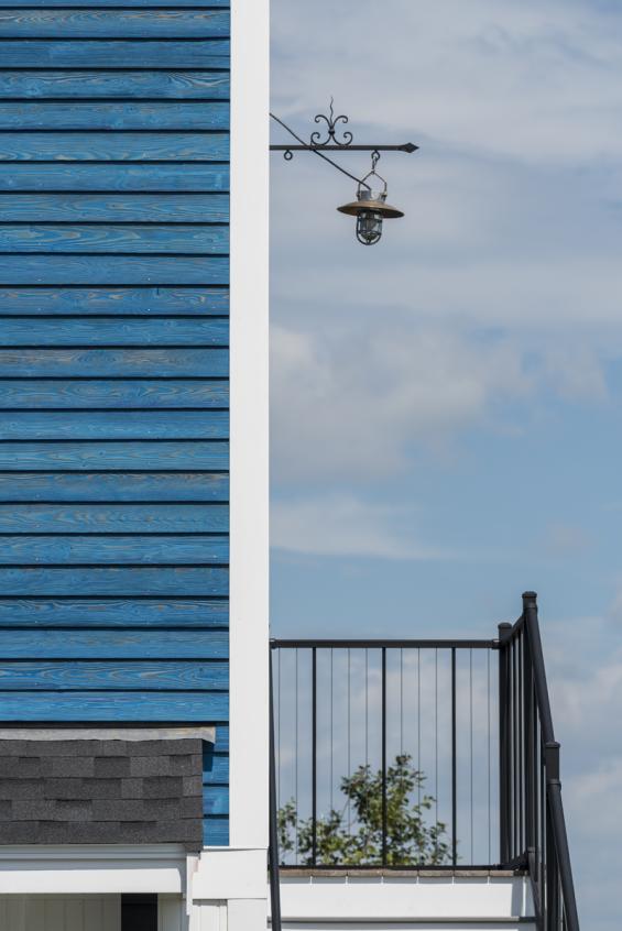 Pioneer Millworks Larch Cobalt Exterior Siding for a private residence in  Salisbury, MA. Photo © Scott Hemenway