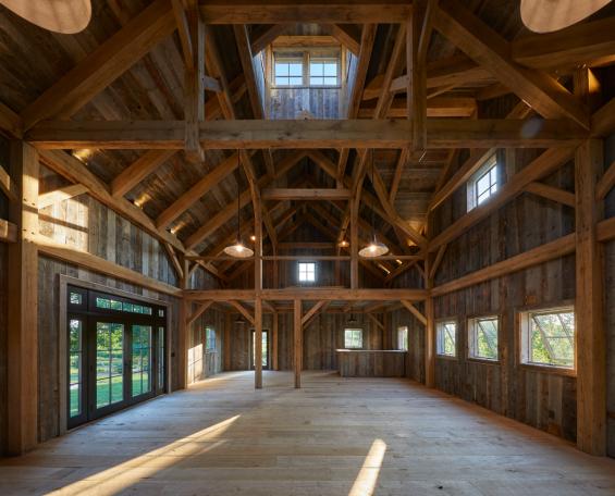 Pioneer Millworks Farmed Board Siding featured on a private barn in Upstate New York. Photos by Tim Wilkes
