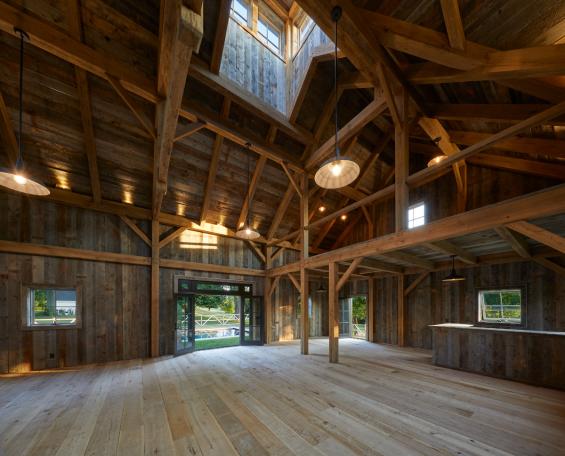 Pioneer Millworks Farmed Board Siding featured on a private barn in Upstate New York. Photos by Tim Wilkes