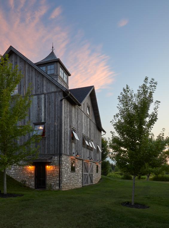 Pioneer Millworks Farmed Board Siding featured on a private barn in Upstate New York. Photos by Tim Wilkes