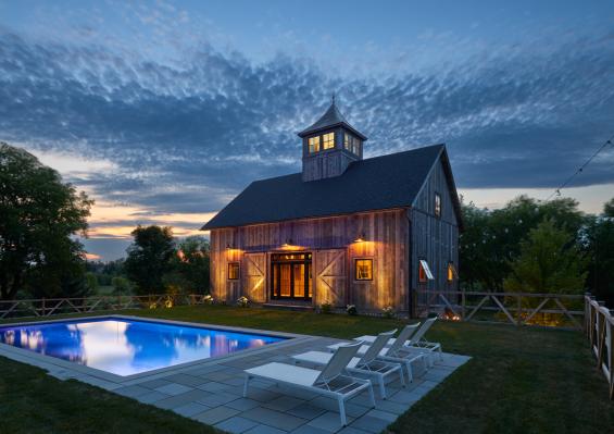Pioneer Millworks Farmed Board Siding featured on a private barn in Upstate New York. Photos by Tim Wilkes