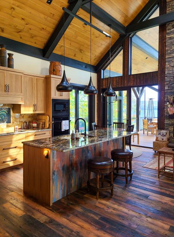 Pioneer Millworks Shou Sugi Ban Toasted Larch Siding and Granary Flooring