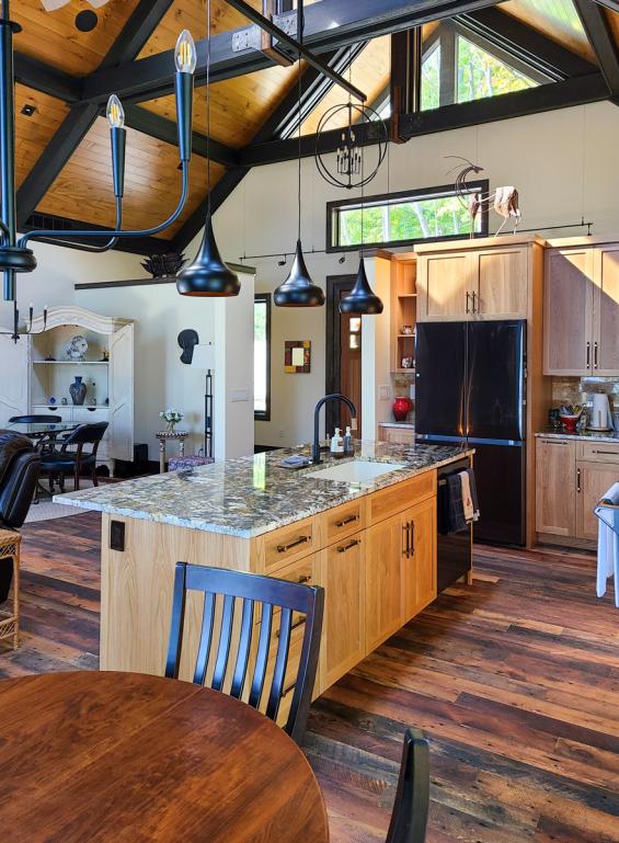 Pioneer Millworks Shou Sugi Ban Toasted Larch Siding and Granary Flooring