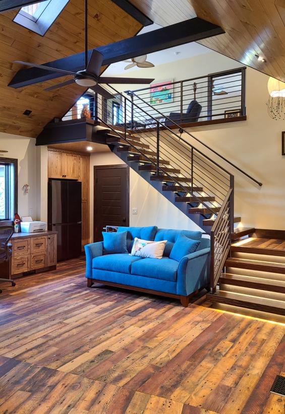 Pioneer Millworks Shou Sugi Ban Toasted Larch Siding and Granary Flooring