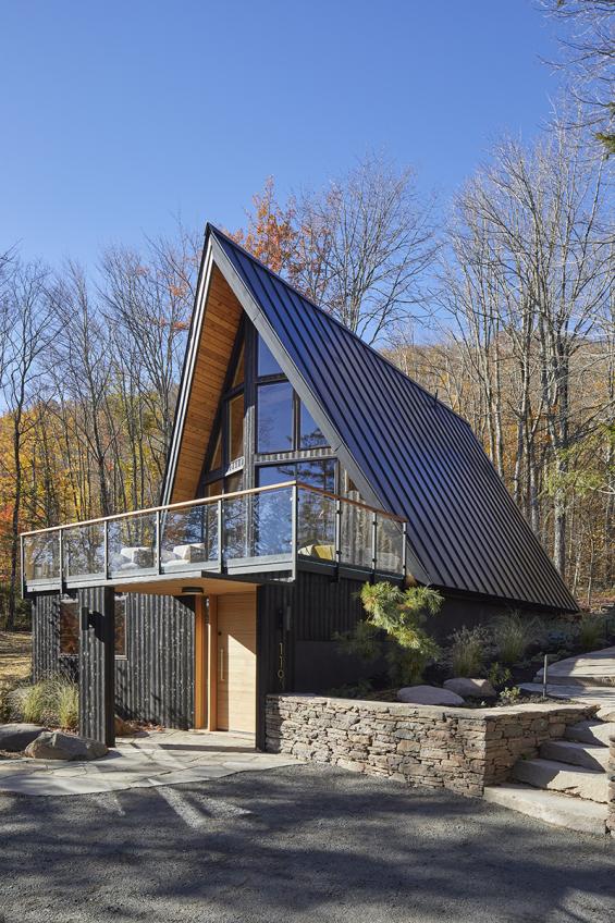 Private Residence featuring Pioneer Millworks Shou Sugi Ban Larch Carbon Exterior Siding. Photo: David Engelhardt