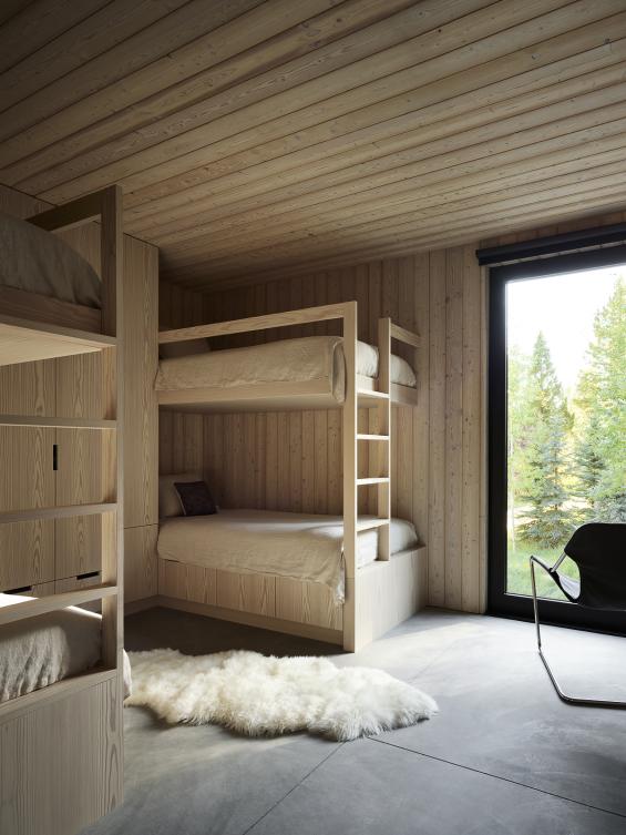 Pioneer Millworks Larch Scandi Paneling and Siding, and Accoya Scandi Paneling in bathroom. Photos ny Matt Millman.