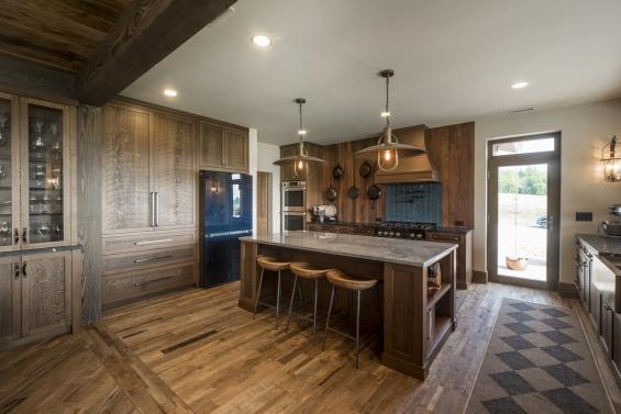 Pioneer Millworks Larch Fossil Siding and Reclaimed Rugged Teak Flooring. Photos by Scott Hemenway
