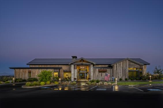 Pioneer Milworks Corral Board Reclaimed Siding on CDA National Reserve Clubhouse -- Photo: Joel Riner
