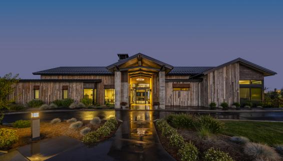 Pioneer Milworks Corral Board Reclaimed Siding on CDA National Reserve Clubhouse -- Photo: Joel Riner