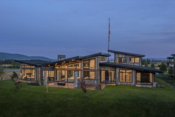 Pioneer Milworks Corral Board Reclaimed Siding and Carbon Fir Shou Sugi Ban Eves on CDA National Reserve Residence -- Photo: Joel Riner