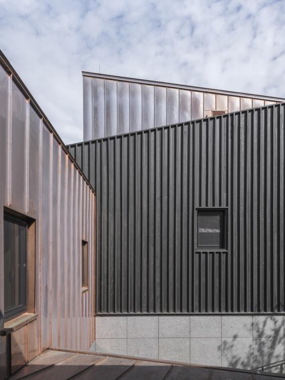 Pioneer Millworks Accoya Black Wood Siding. AW-ARCH Photo by: Florian Holzherr