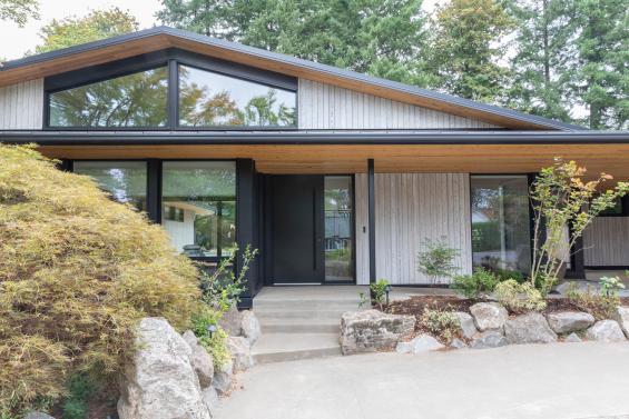 Pioneer Millworks Larch White Shou Sugi Ban Siding. Project by Akos Construction. Photos by Cristin Norine.